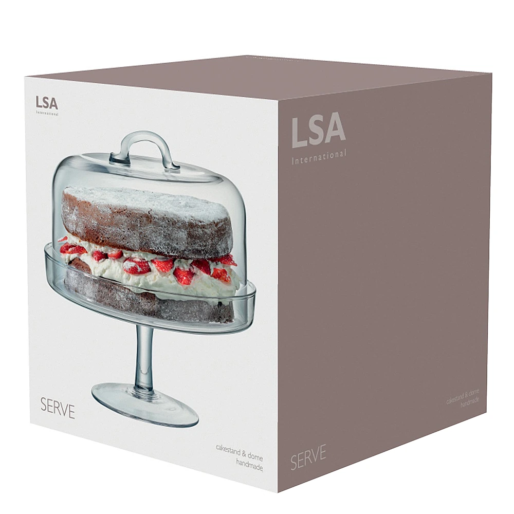 Тортовница на ножке с крышкой Serve, 26,5 см от LSA International