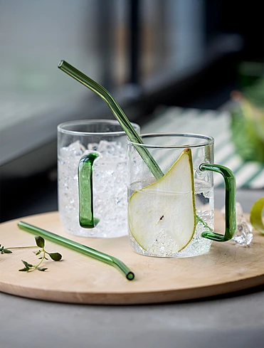 Набор из 4 трубочек для коктейлей со щёточкой Bar, 21,5 см