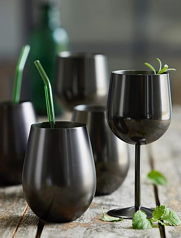 Набор из 4 трубочек для коктейлей со щёточкой Bar, 21,5 см