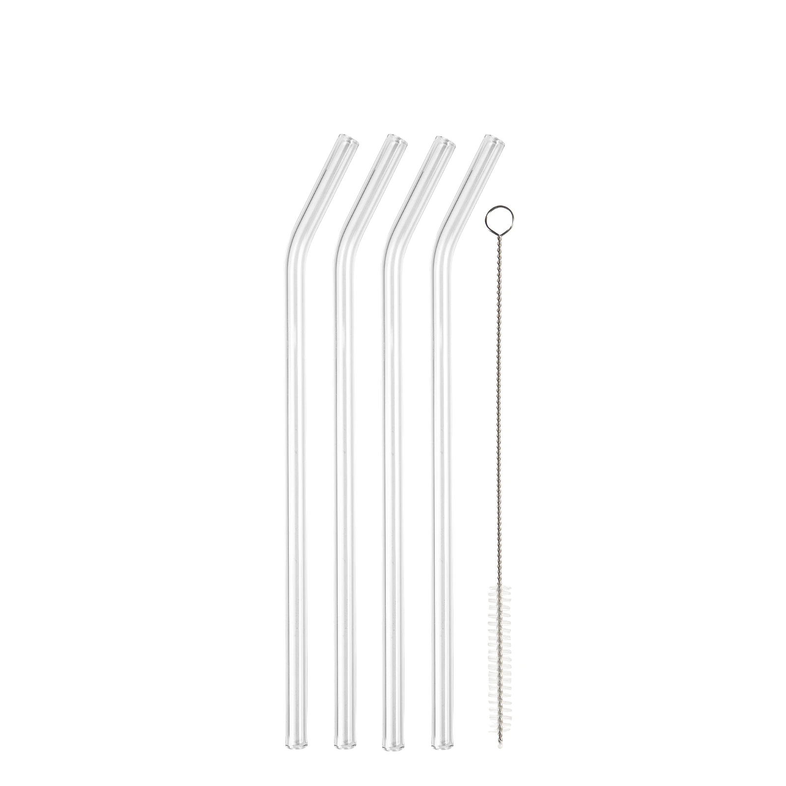 Набор из 4 трубочек для коктейлей со щёточкой Bar, 21,5 см