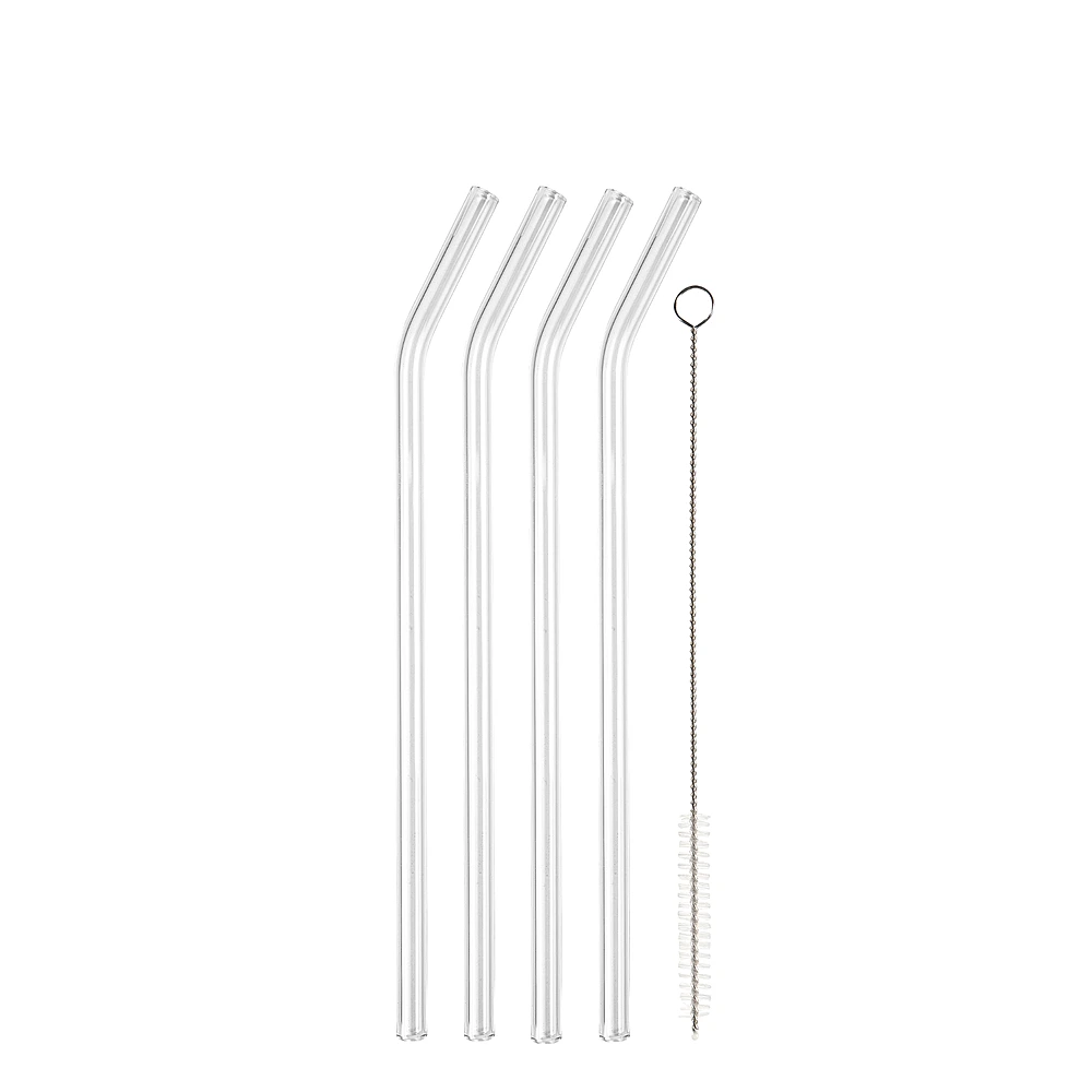 Набор из 4 трубочек для коктейлей со щёточкой Bar, 21,5 см от Lyngby Glas