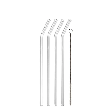 Набор из 4 трубочек для коктейлей со щёточкой Bar, 21,5 см