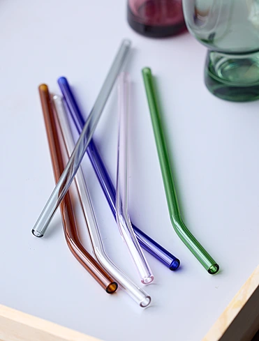 Набор из 4 трубочек для коктейлей со щёточкой Bar, 21,5 см