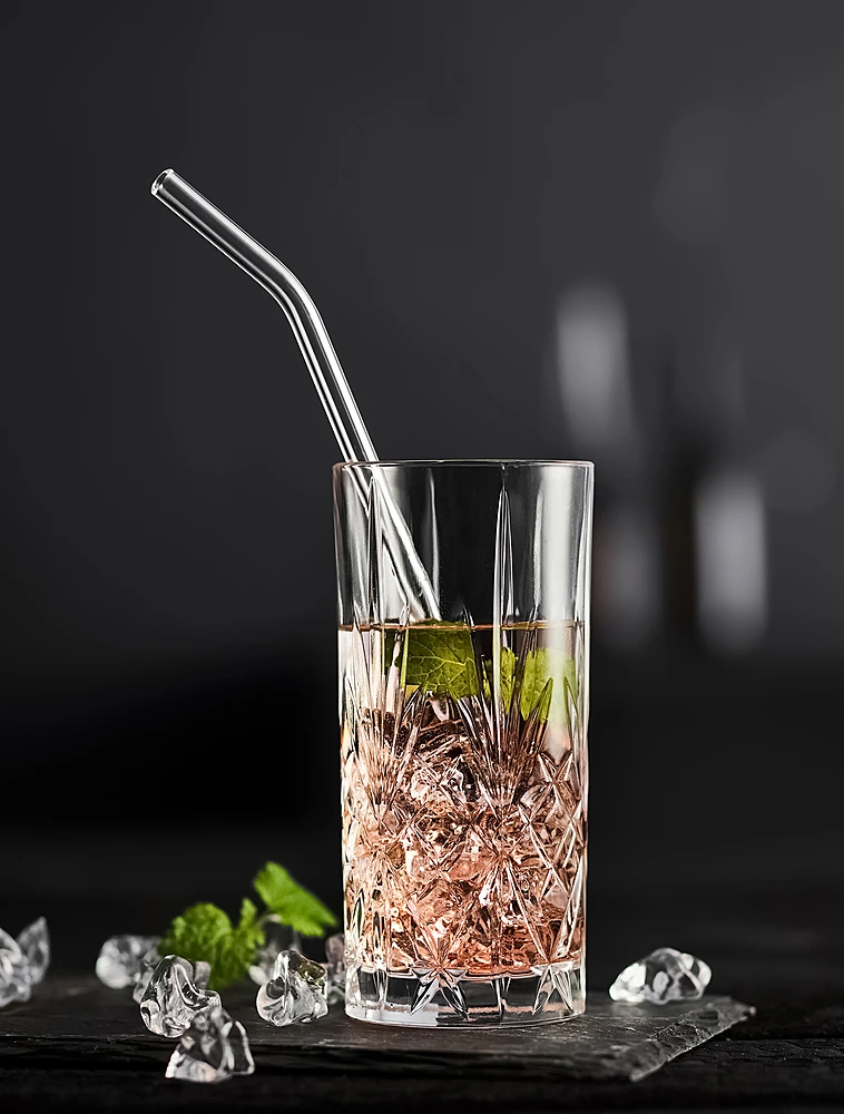 Набор из 4 трубочек для коктейлей со щёточкой Bar, 21,5 см от Lyngby Glas