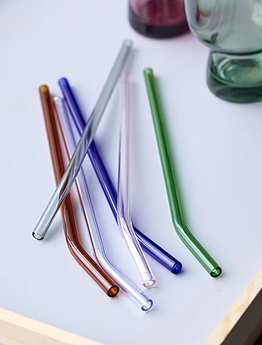 Набор из 4 трубочек для коктейлей со щёточкой Bar, 21,5 см