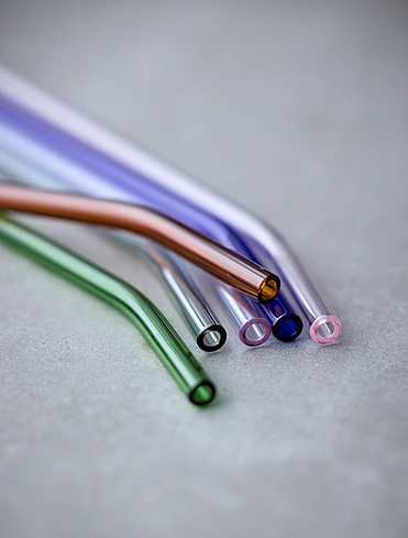 Набор из 4 трубочек для коктейлей со щёточкой Bar, 21,5 см