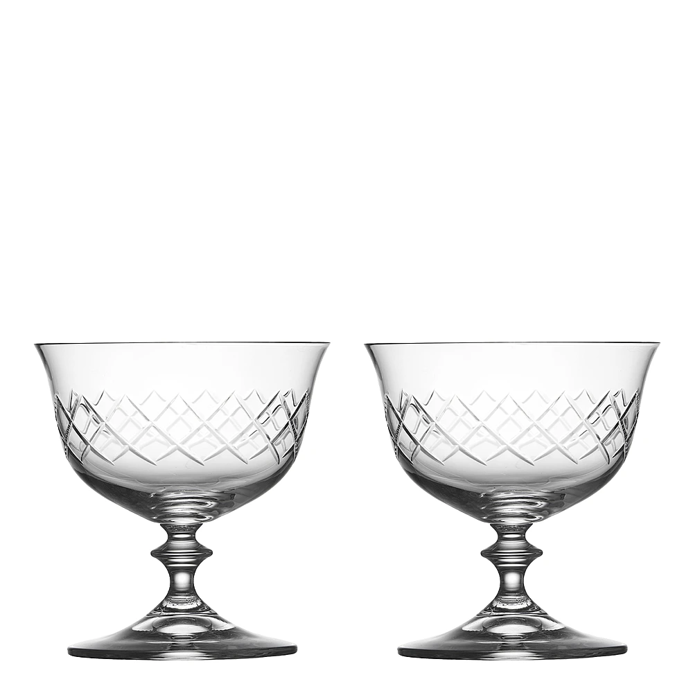 Набор из 2 бокалов для шампанского и мартини Eaton, 280 мл от Lyngby Glas