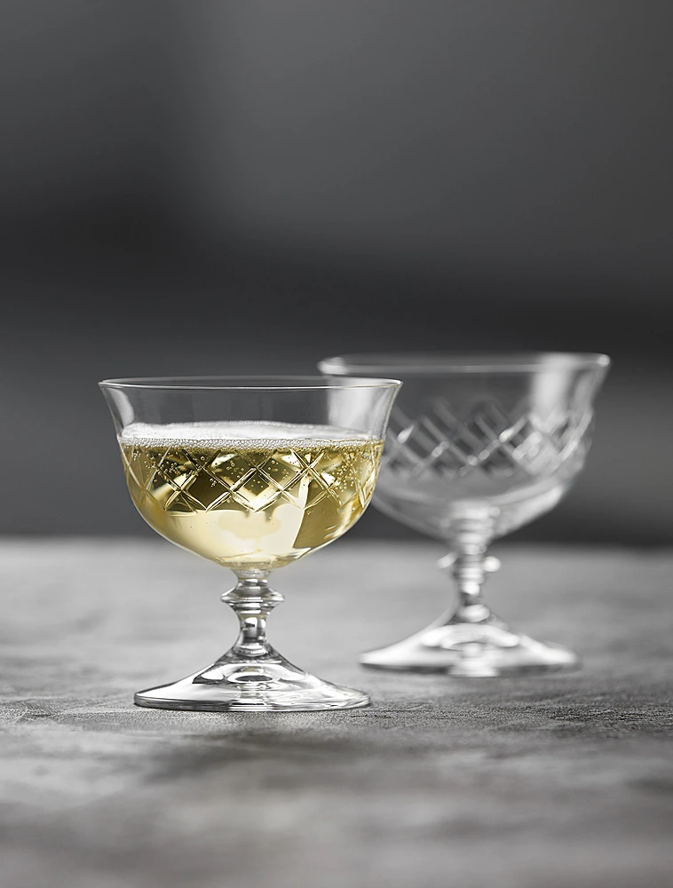Набор из 2 бокалов для шампанского и мартини Eaton, 280 мл от Lyngby Glas