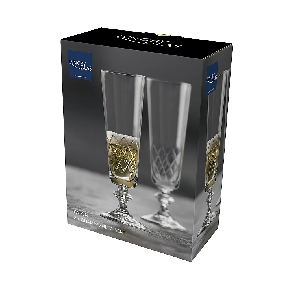 Набор из 2 бокалов для шампанского Eaton, 160 мл от Lyngby Glas