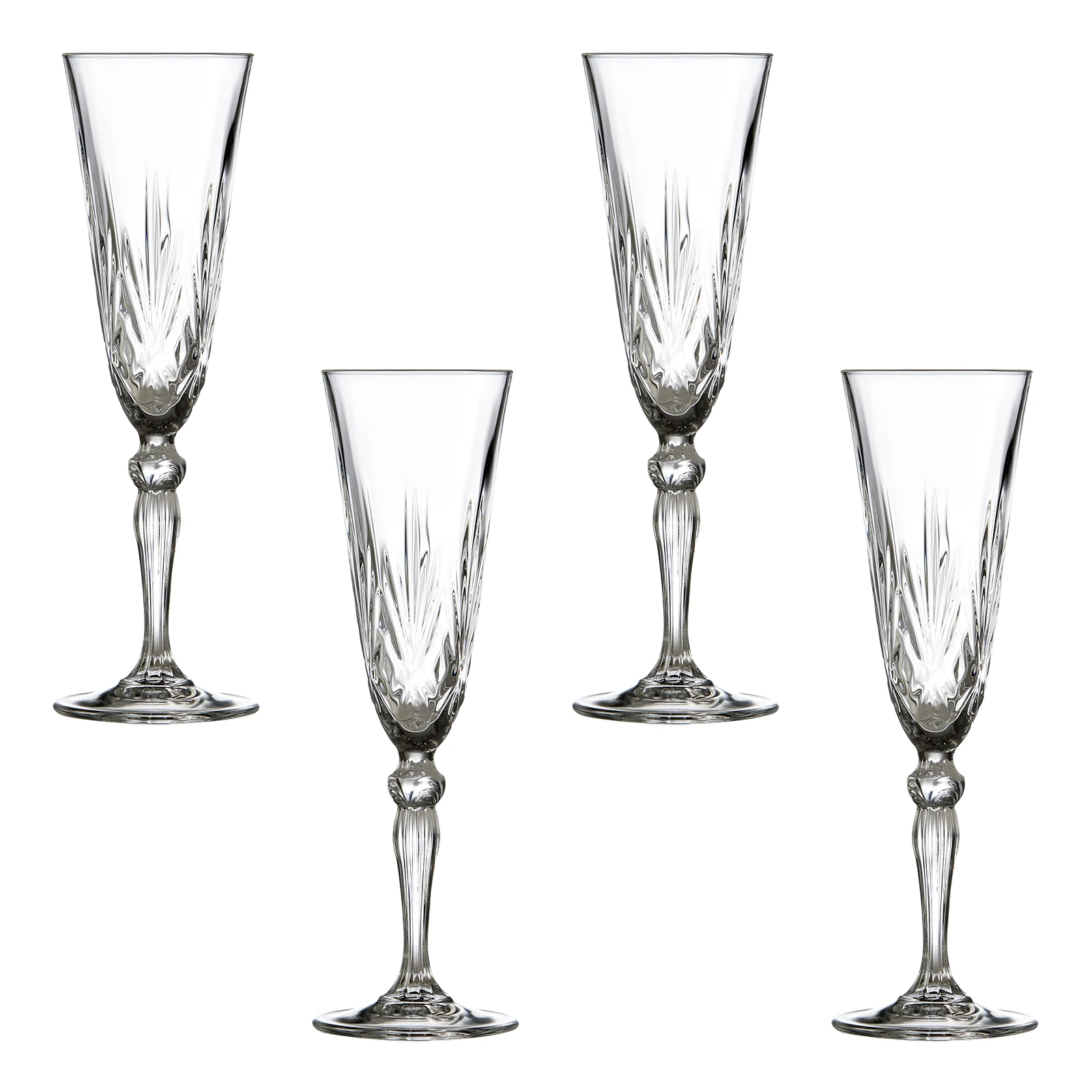 Набор из 4 бокалов для шампанского Melodia, 160 мл