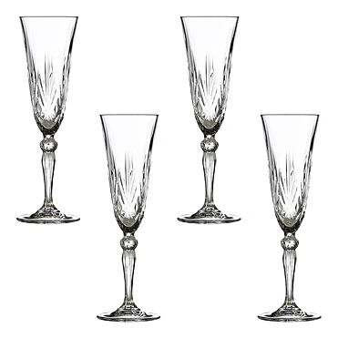 Набор из 4 бокалов для шампанского Melodia, 160 мл