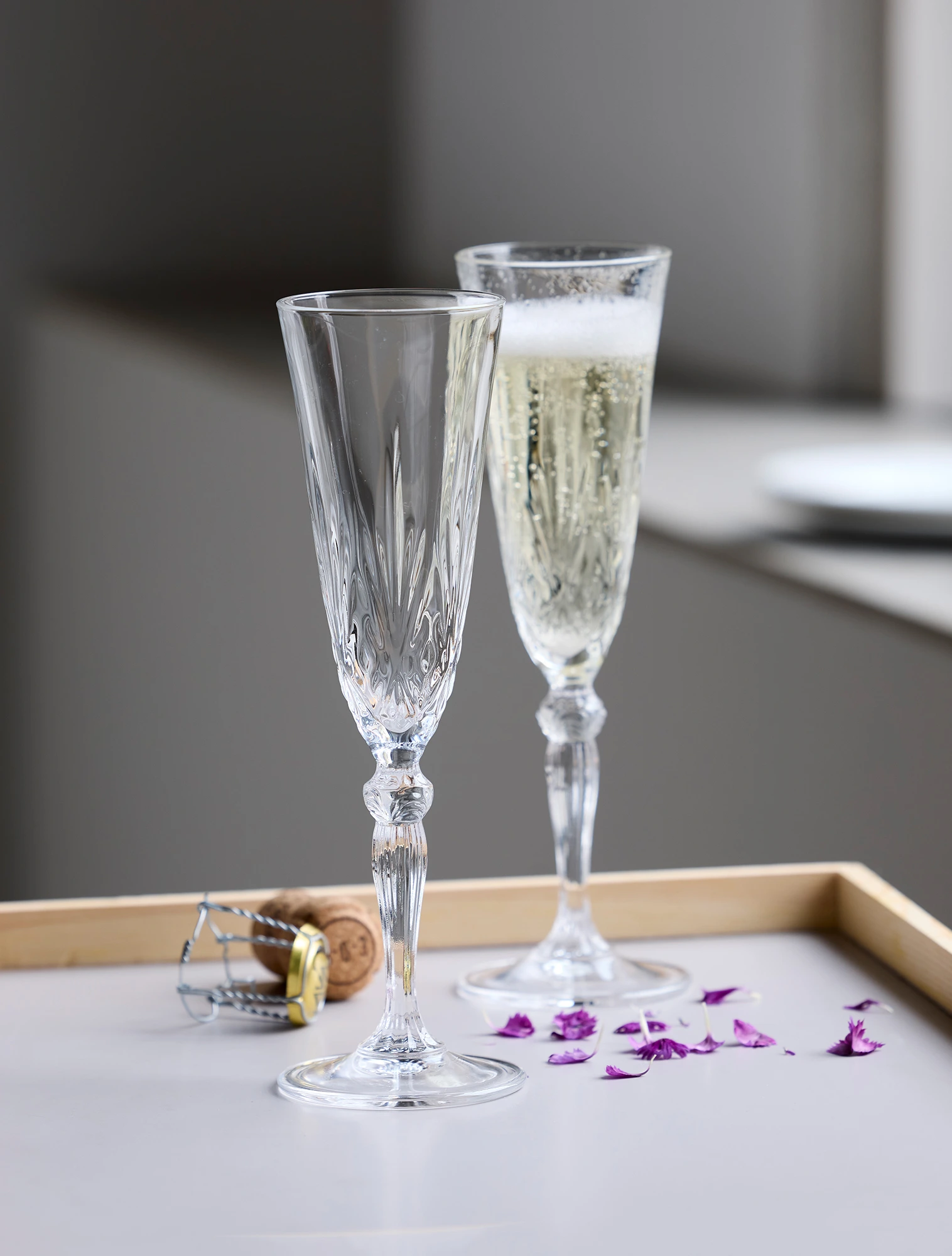 Набор из 4 бокалов для шампанского Melodia, 160 мл