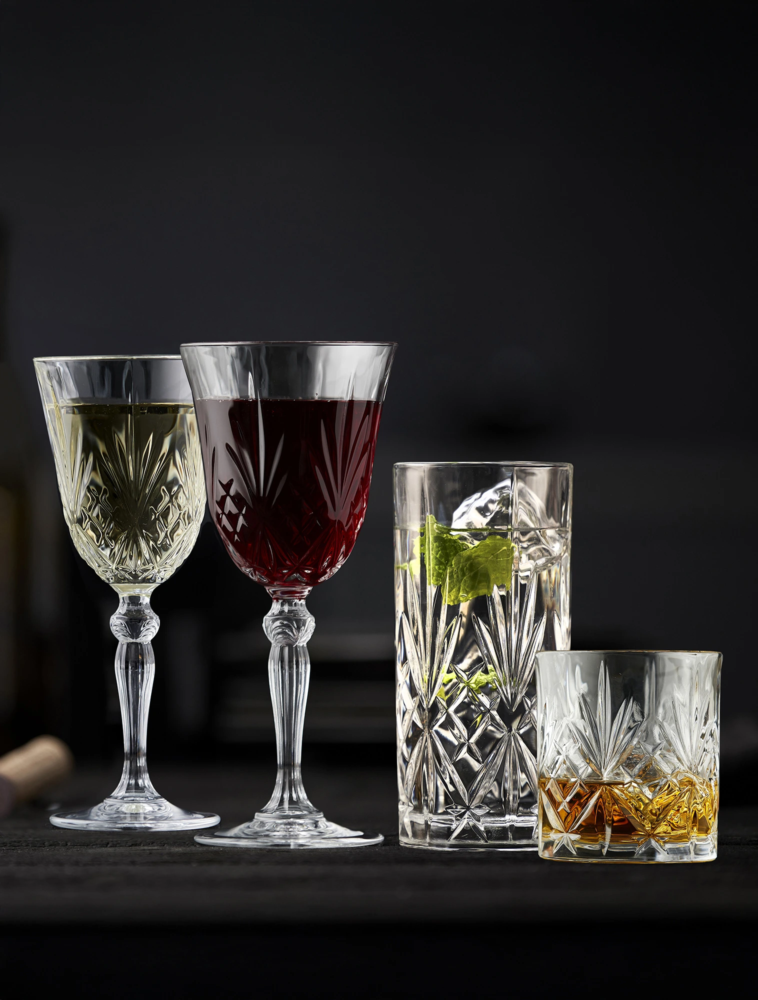 Набор из 4 бокалов для красного вина Melodia, 270 мл