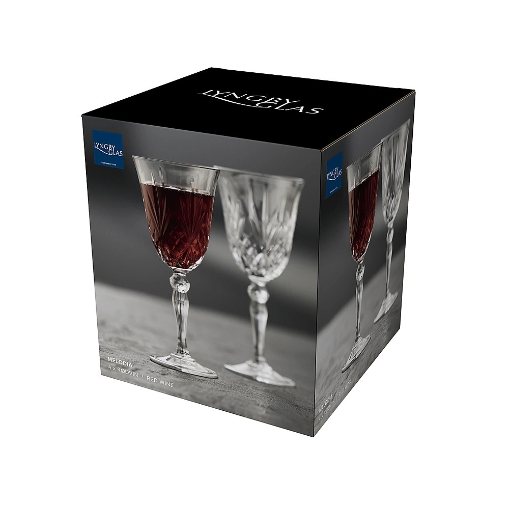Набор из 4 бокалов для красного вина Melodia, 270 мл от Lyngby Glas