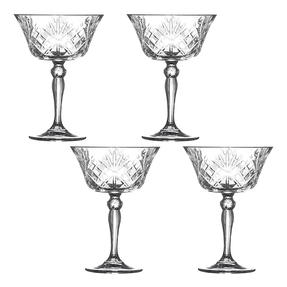 Набор из 4 бокалов для шампанского и мартини Melodia, 260 мл от Lyngby Glas