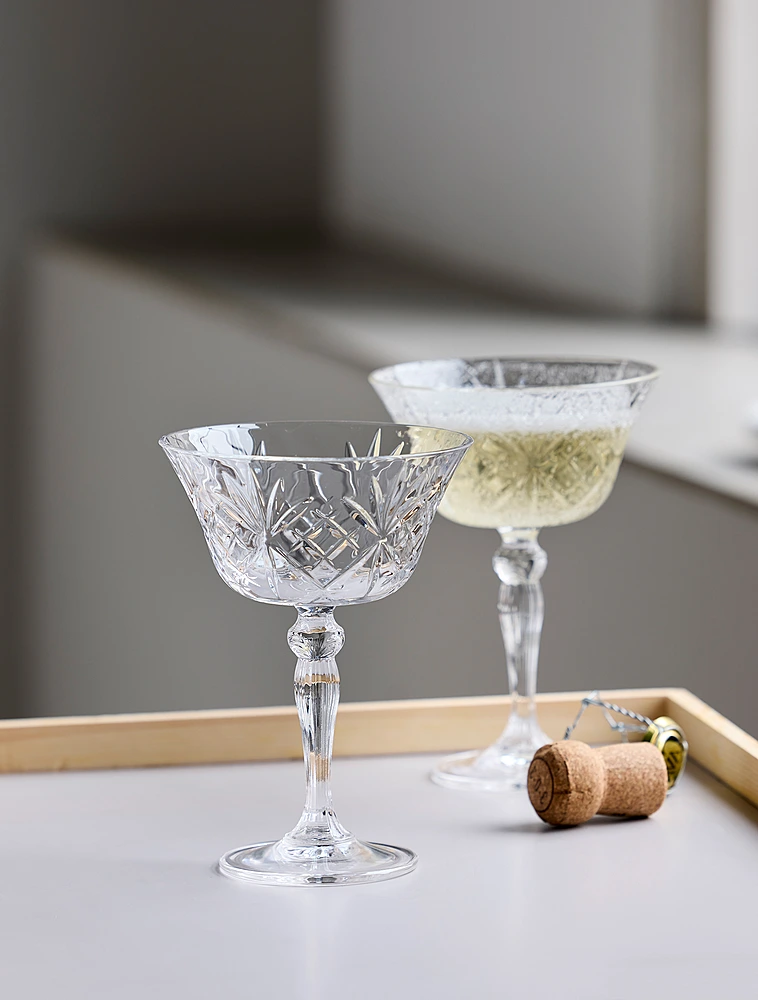 Набор из 4 бокалов для шампанского и мартини Melodia, 260 мл от Lyngby Glas