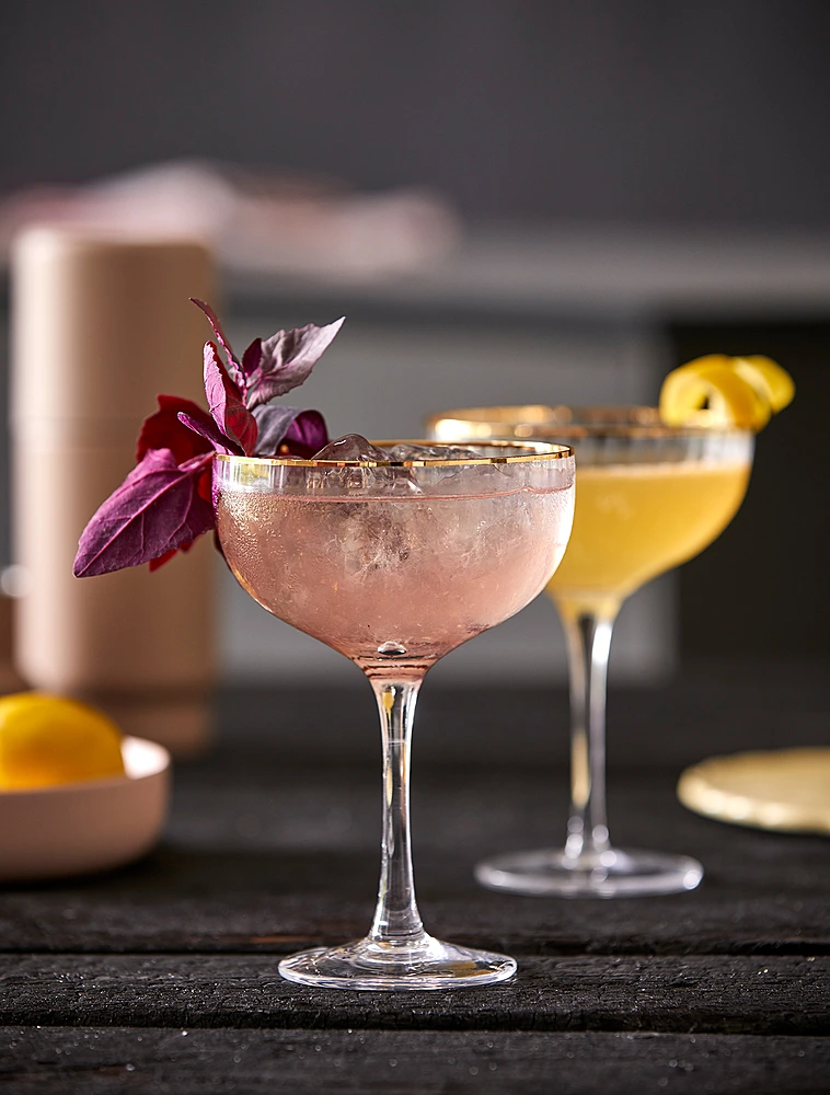 Набор из 4 бокалов для шампанского и мартини Palermo Gold, 315 мл от Lyngby Glas