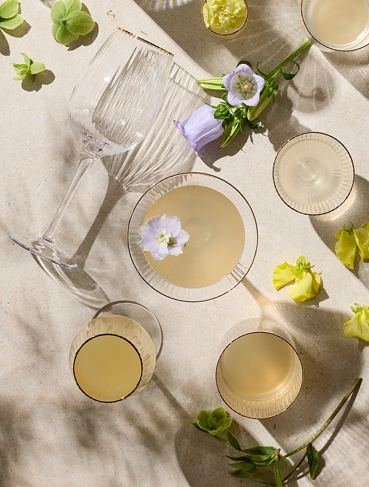 Набор из 4 бокалов для шампанского и мартини Palermo Gold, 315 мл от Lyngby Glas