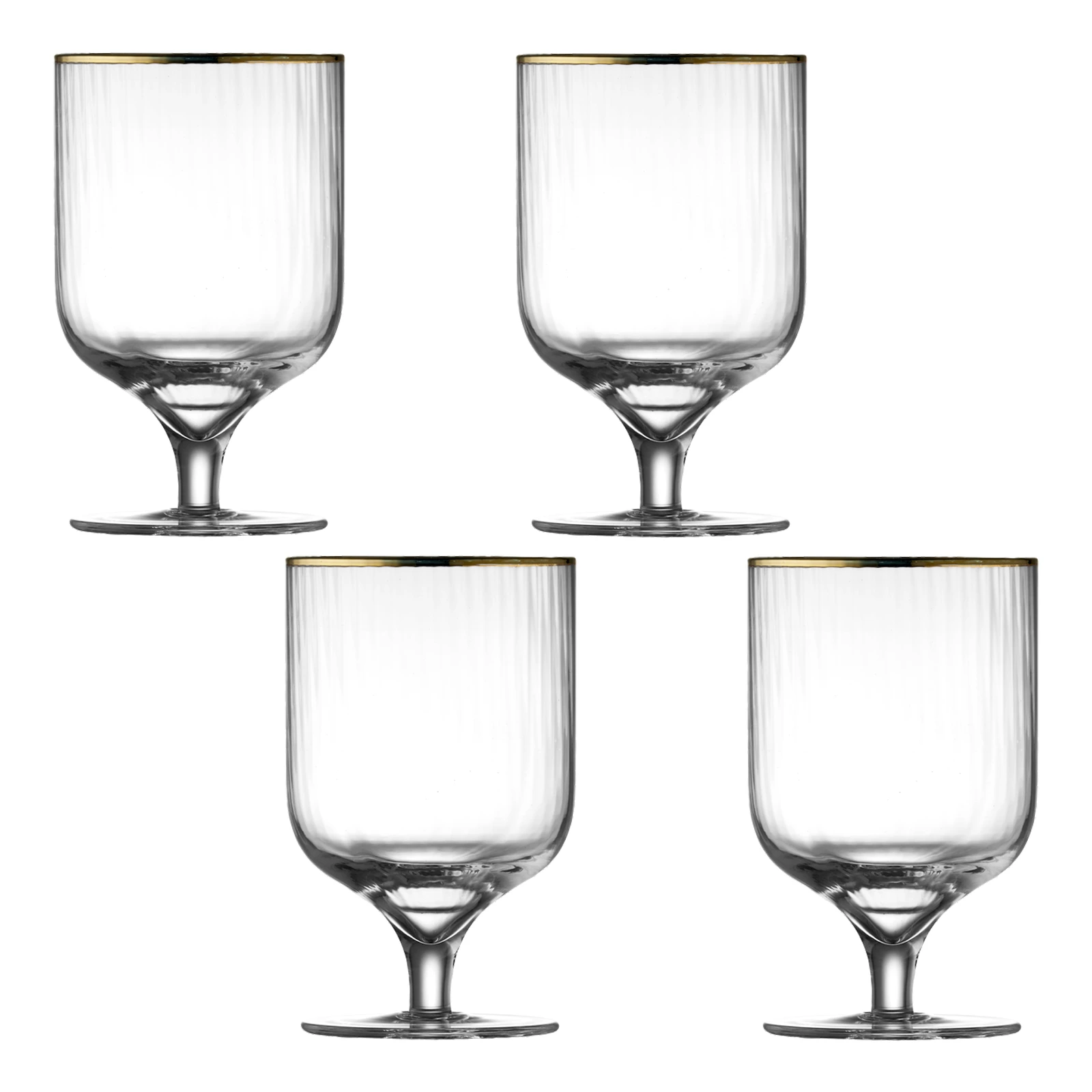 Набор из 4 бокалов для воды Palermo Gold, 300 мл