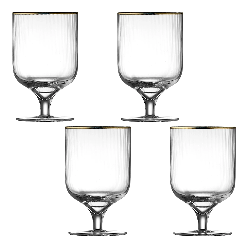 Набор из 4 бокалов для воды Palermo Gold, 300 мл от Lyngby Glas