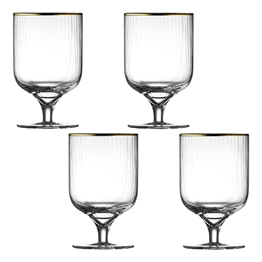 Набор из 4 бокалов для воды Palermo Gold, 300 мл
