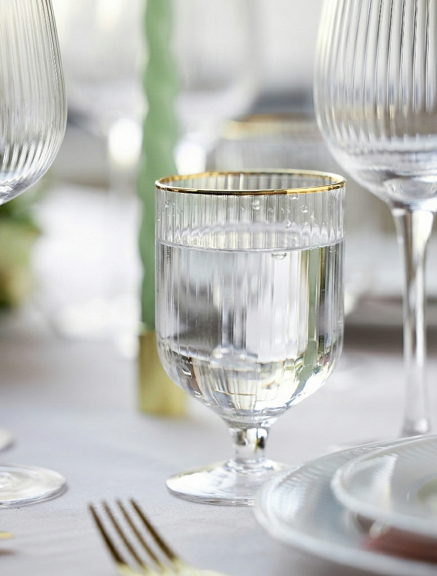 Набор из 4 бокалов для воды Palermo Gold, 300 мл