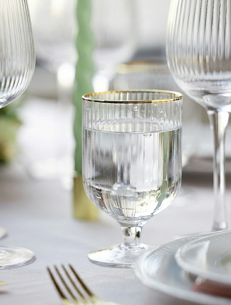 Набор из 4 бокалов для воды Palermo Gold, 300 мл от Lyngby Glas