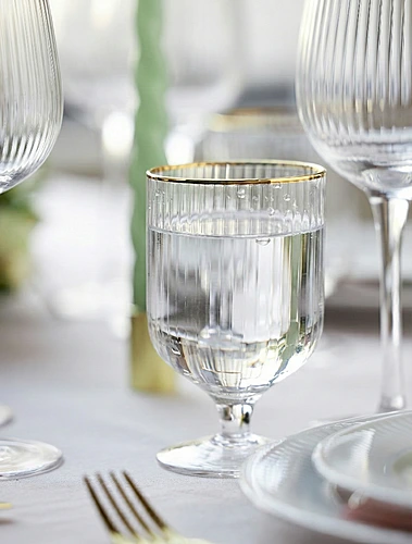Набор из 4 бокалов для воды Palermo Gold, 300 мл