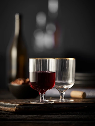 Набор из 4 бокалов для воды Palermo Gold, 300 мл