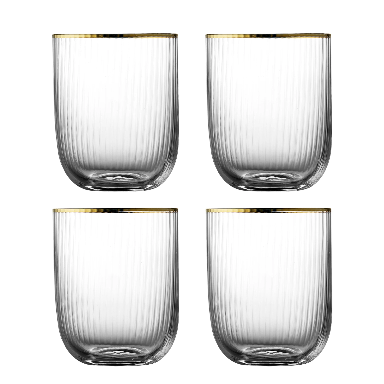 Набор из 4 стаканов для воды Palermo Gold, 350 мл