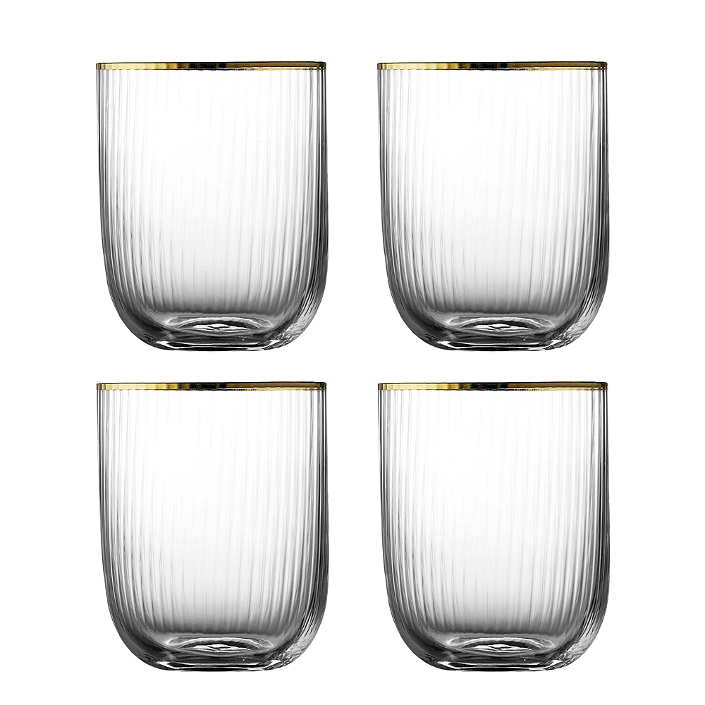 Набор из 4 стаканов для воды Palermo Gold, 350 мл от Lyngby Glas