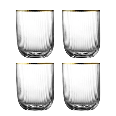 Набор из 4 стаканов для воды Palermo Gold, 350 мл