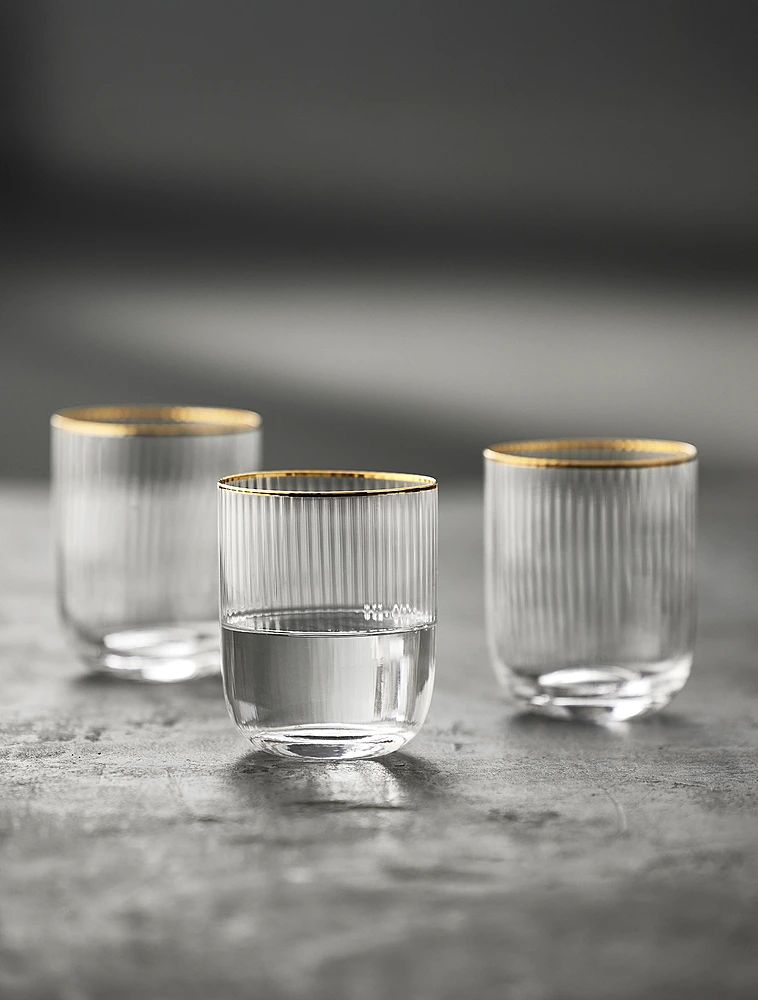 Набор из 4 стаканов для воды Palermo Gold, 350 мл от Lyngby Glas