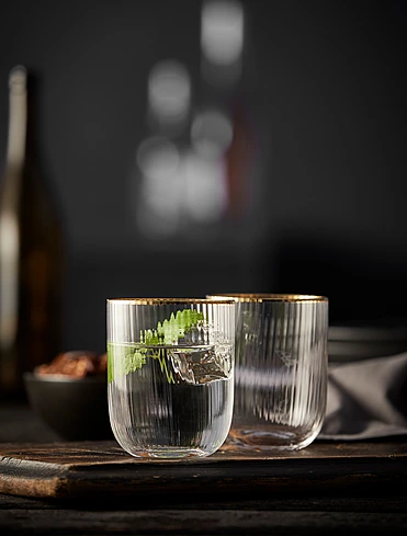 Набор из 4 стаканов для воды Palermo Gold, 350 мл