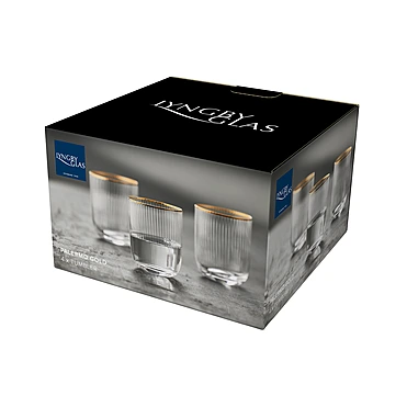 Набор из 4 стаканов для воды Palermo Gold, 350 мл