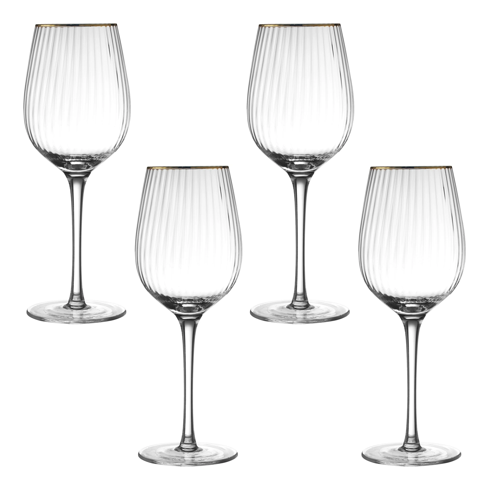 Набор из 4 бокалов для красного вина Palermo Gold, 400 мл