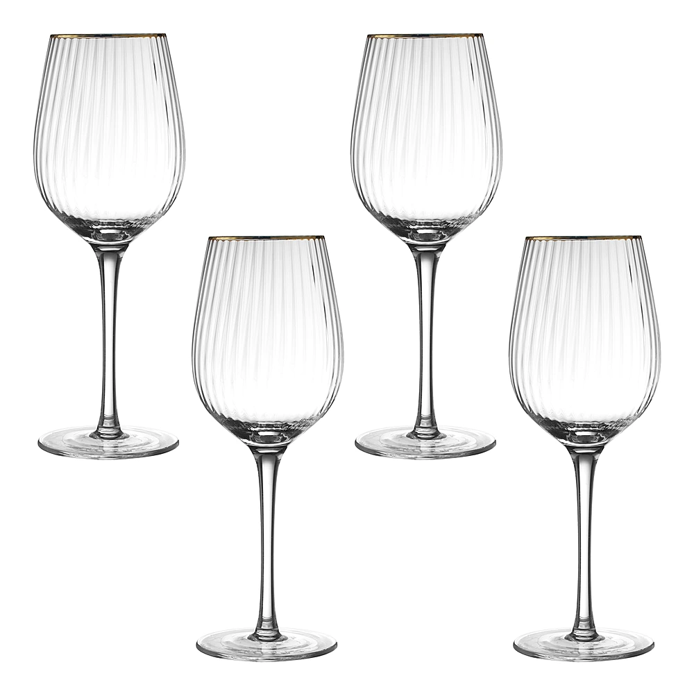 Набор из 4 бокалов для красного вина Palermo Gold, 400 мл от Lyngby Glas