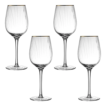 Набор из 4 бокалов для красного вина Palermo Gold, 400 мл