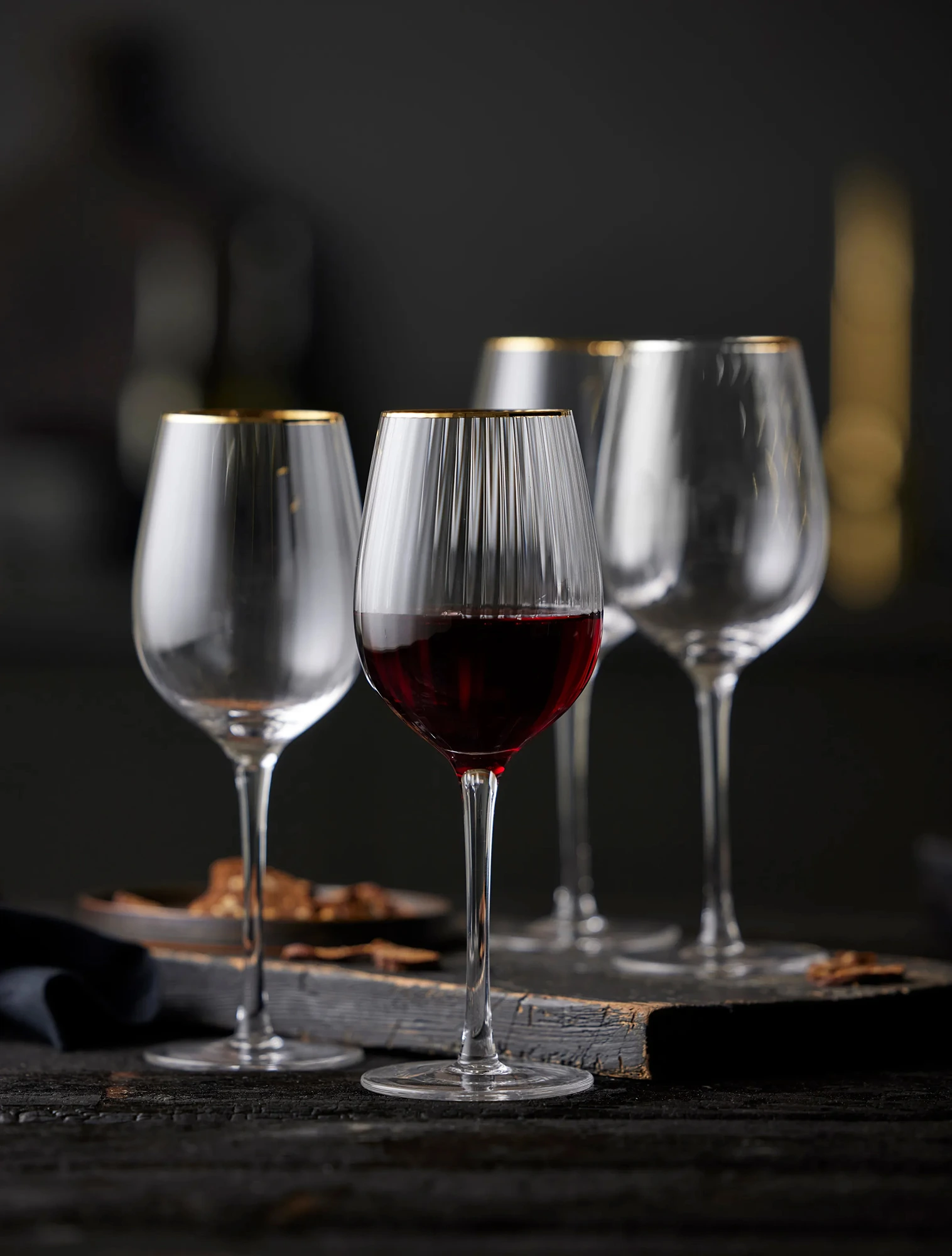 Набор из 4 бокалов для красного вина Palermo Gold, 400 мл