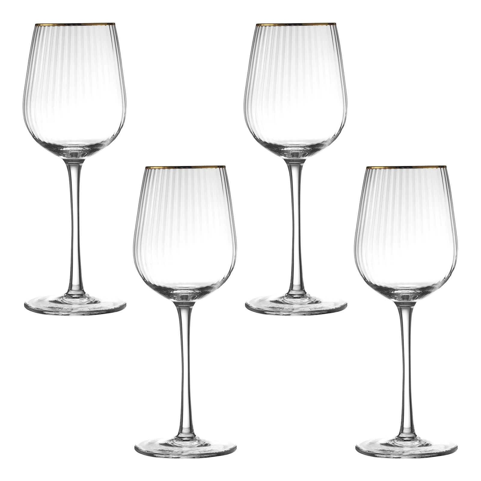 Набор из 4 бокалов для белого вина Palermo Gold, 300 мл