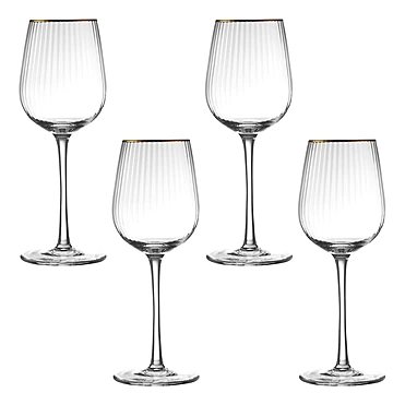 Набор из 4 бокалов для белого вина Palermo Gold, 300 мл