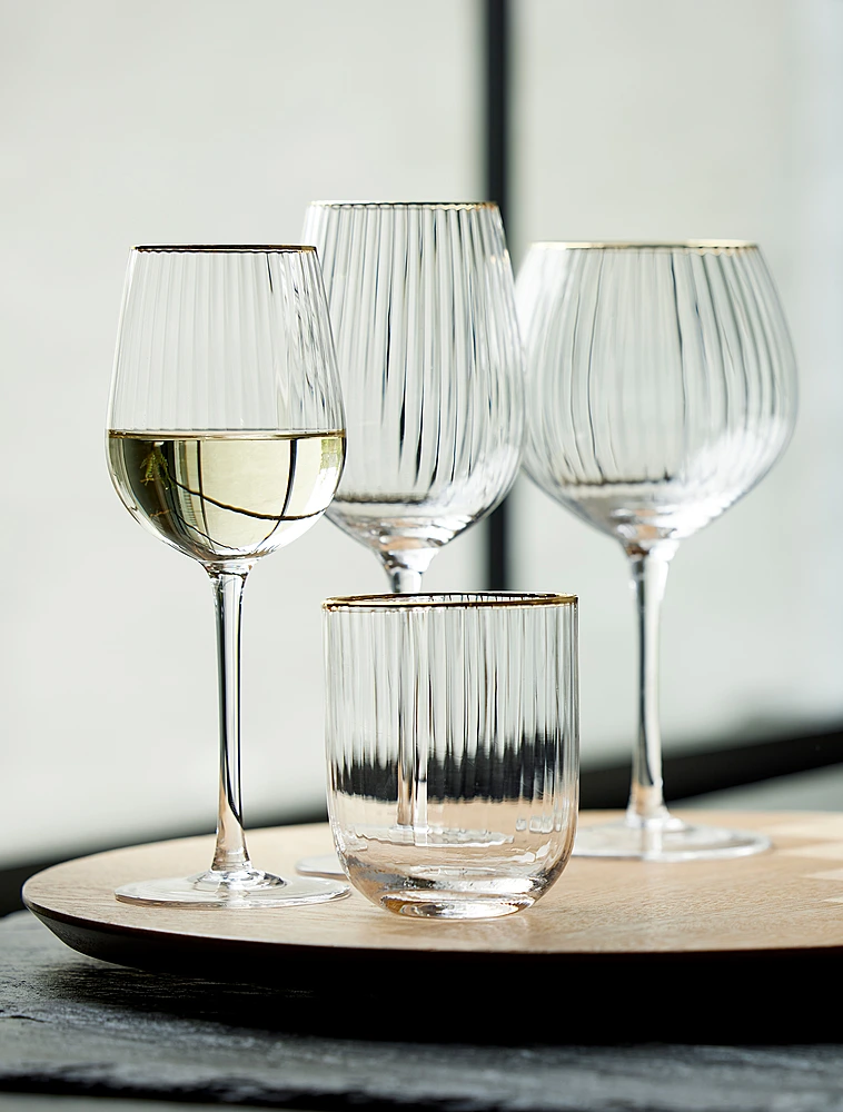 Набор из 4 бокалов для белого вина Palermo Gold, 300 мл от Lyngby Glas