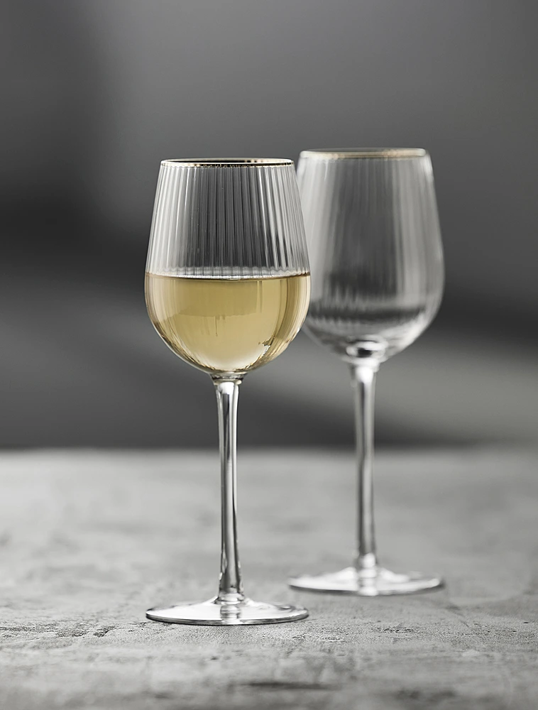 Набор из 4 бокалов для белого вина Palermo Gold, 300 мл от Lyngby Glas