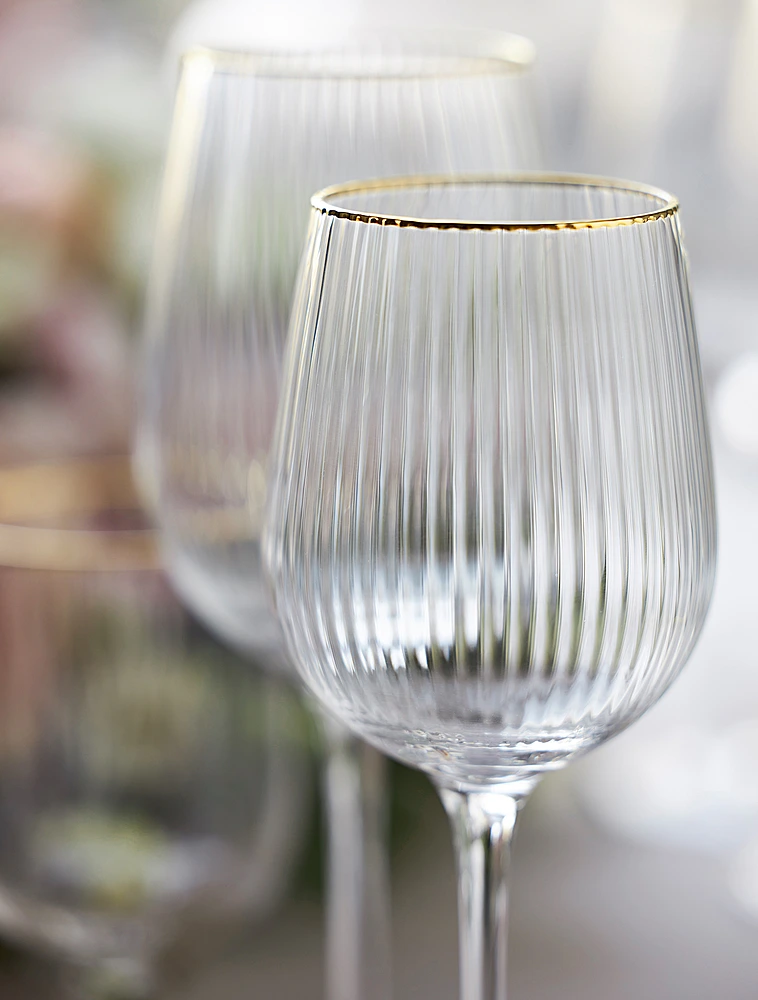 Набор из 4 бокалов для белого вина Palermo Gold, 300 мл от Lyngby Glas