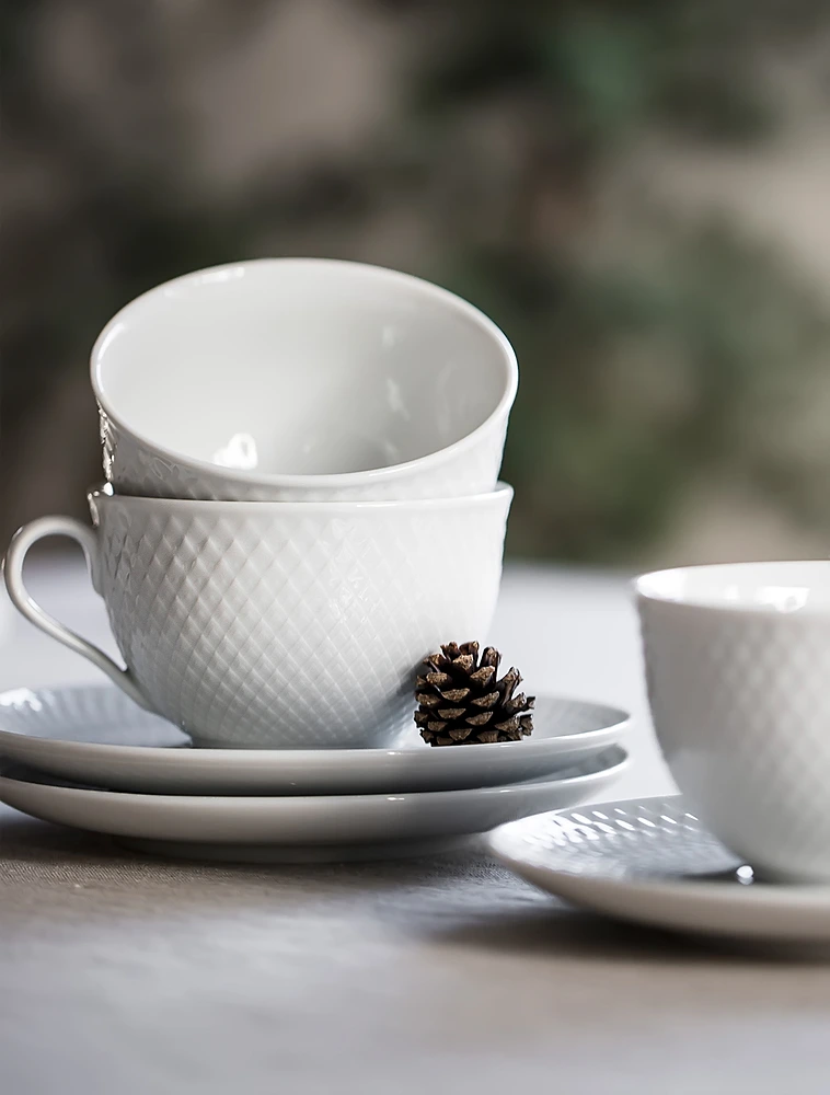 Чайная пара Rhombe, 240 мл от Lyngby Porcelaen