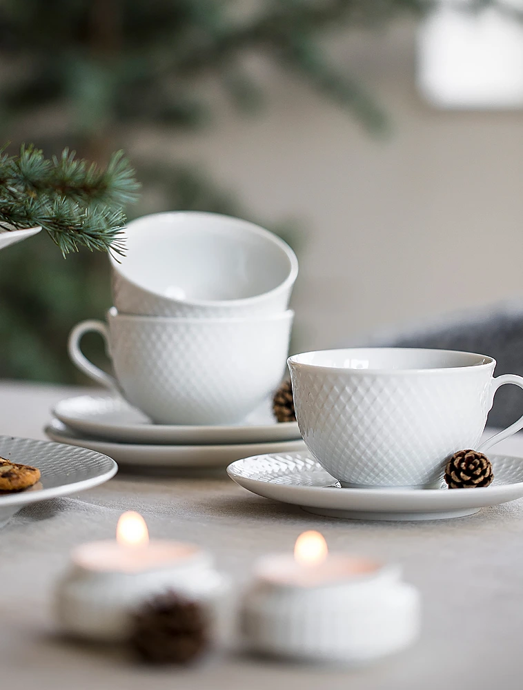Чайная пара Rhombe, 240 мл от Lyngby Porcelaen