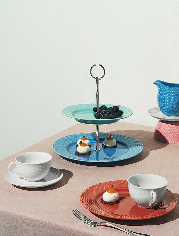 Чайная пара Rhombe, 240 мл от Lyngby Porcelaen