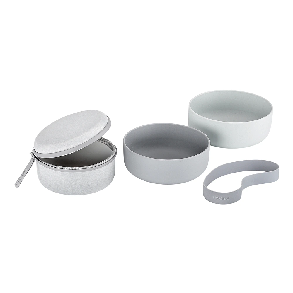 Дорожный набор из контейнера и двух мисок для собак Bento от MiaCara