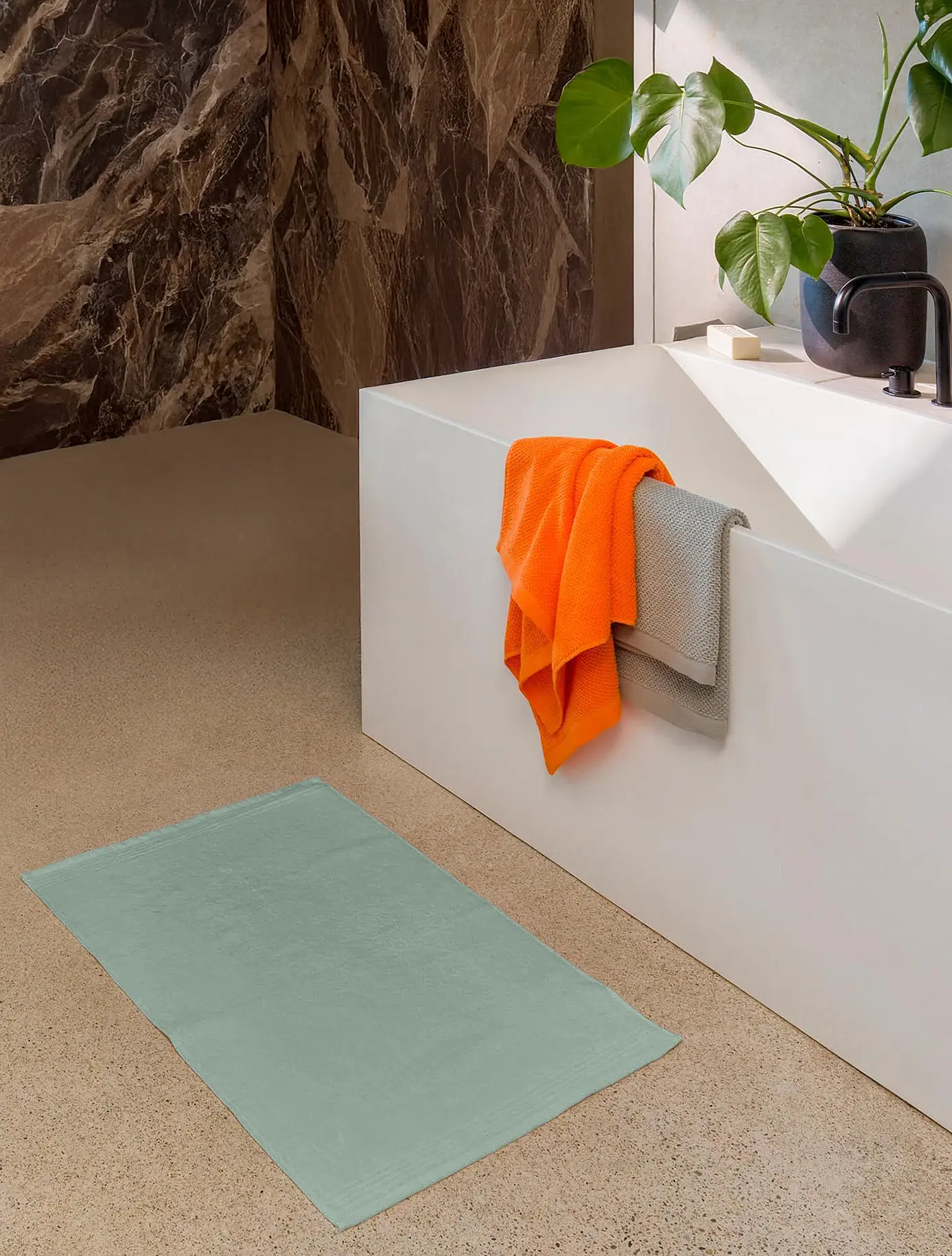 Коврик для ванной Bliss Reed Green, 50x70 см