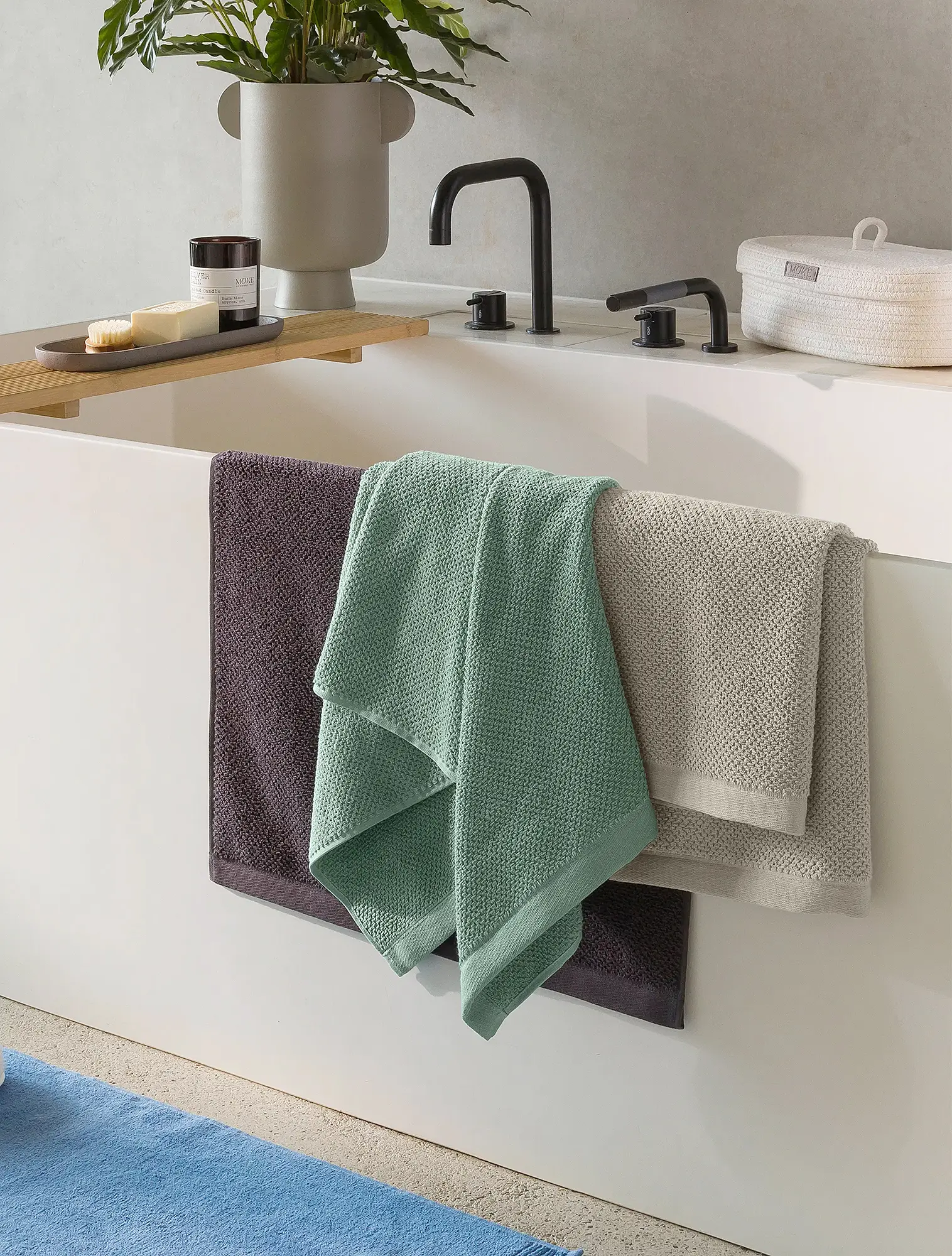 Полотенце Bliss Graphite, 67x140 см